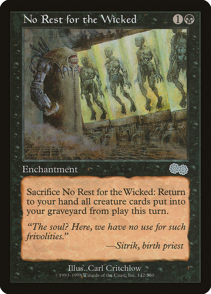 No Rest for the Wicked [Urza's Saga] | Total Play