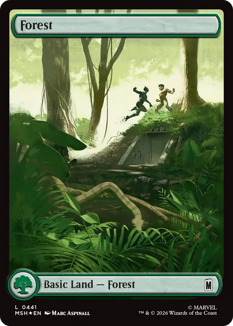 Forest (0441) (Surge Foil) [Marvel Super Heroes] | Total Play