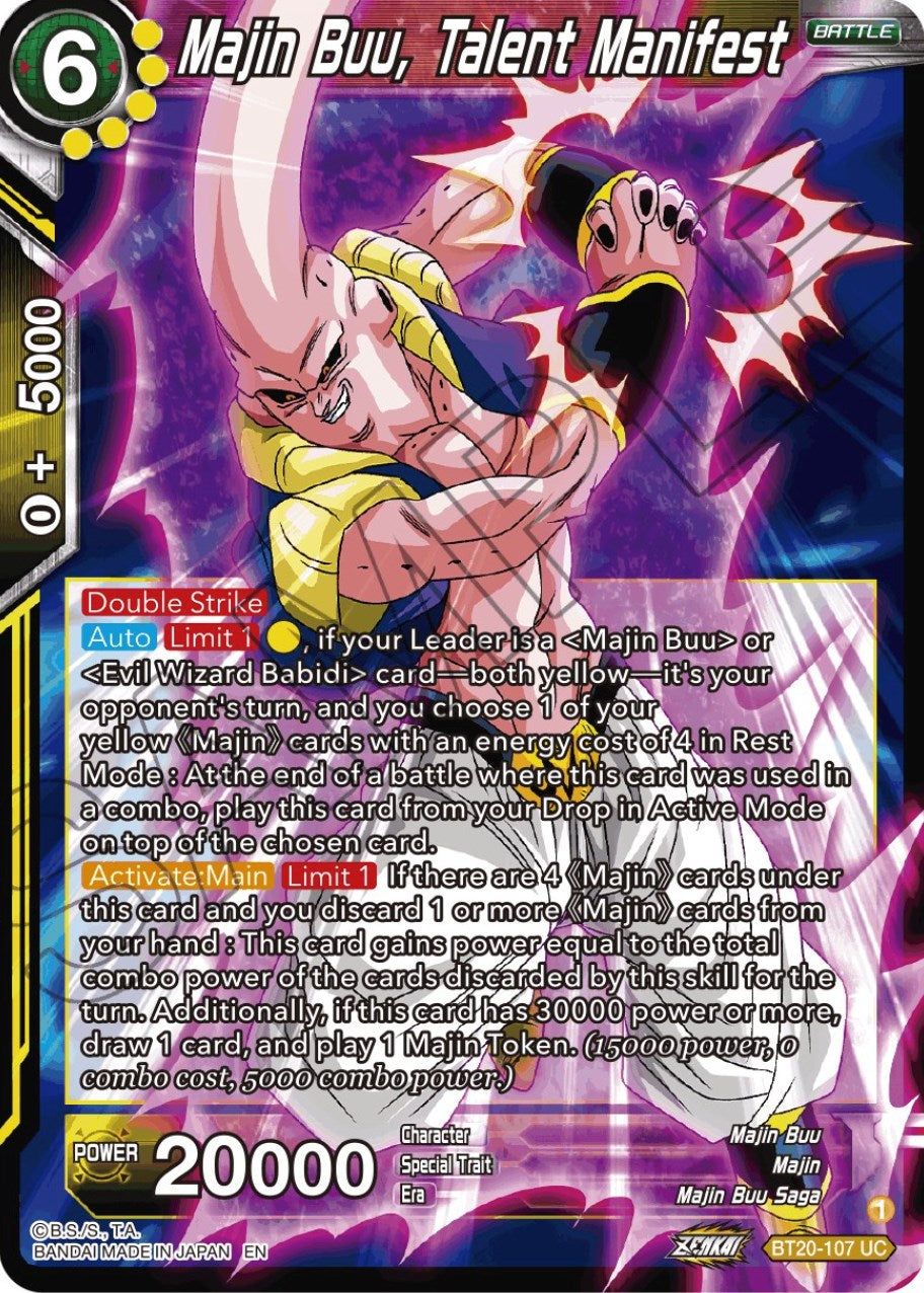 Majin Buu, Talent Manifest (BT20-107) [Power Absorbed] | Total Play
