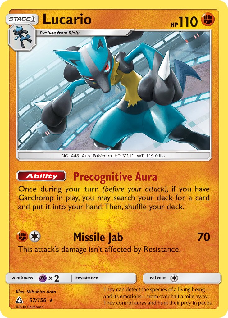 Lucario (67/156) (Theme Deck Exclusive) [Sun & Moon: Ultra Prism] | Total Play