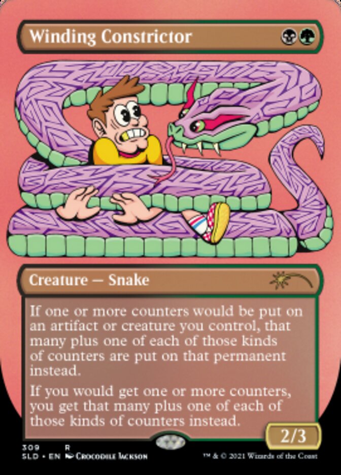 Winding Constrictor (Borderless) (Foil Etched) [Secret Lair Drop Series] | Total Play