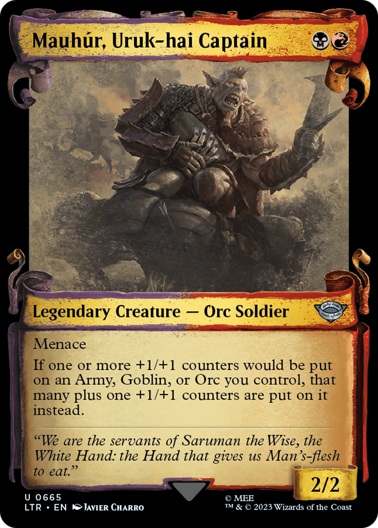 Mauhur, Uruk-hai Captain [The Lord of the Rings: Tales of Middle-Earth Showcase Scrolls] | Total Play