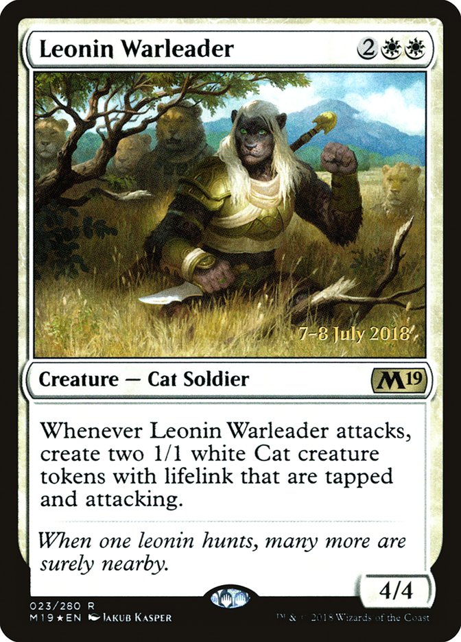Leonin Warleader [Core Set 2019 Prerelease Promos] | Total Play