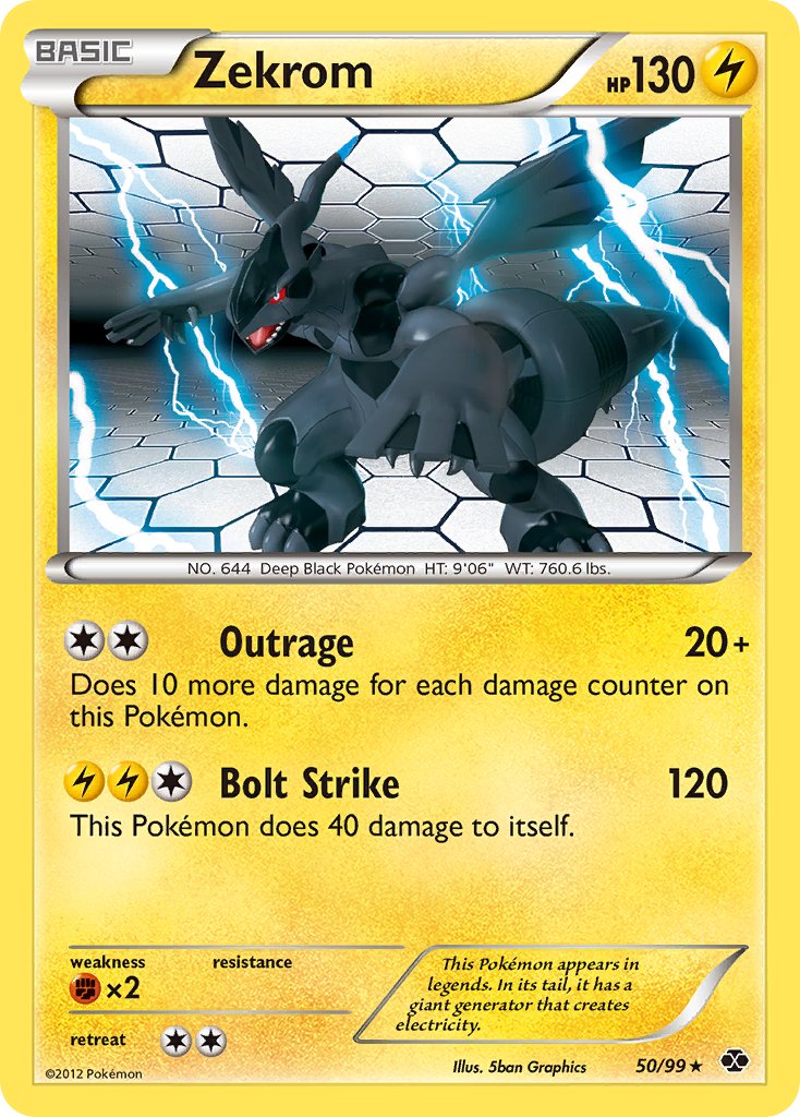 Zekrom (50/99) (Theme Deck Exclusive) [Black & White: Next Destinies] | Total Play