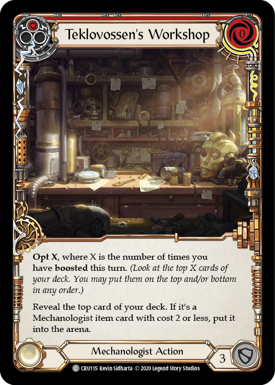 Teklovossen's Workshop (Red) [CRU115] (Crucible of War)  1st Edition Normal | Total Play