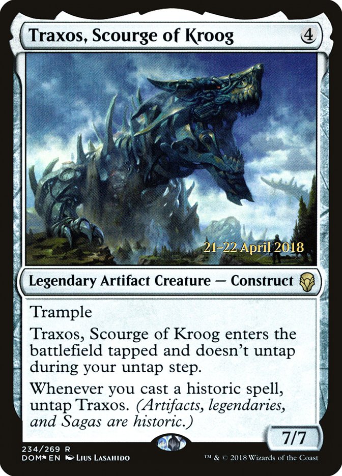 Traxos, Scourge of Kroog [Dominaria Prerelease Promos] | Total Play