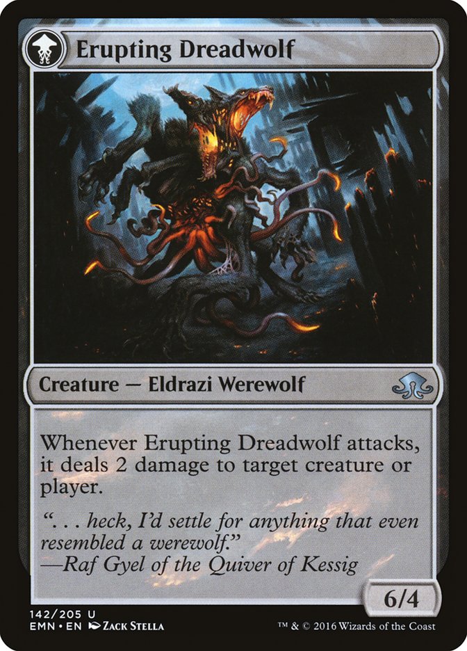 Smoldering Werewolf // Erupting Dreadwolf [Eldritch Moon] | Total Play