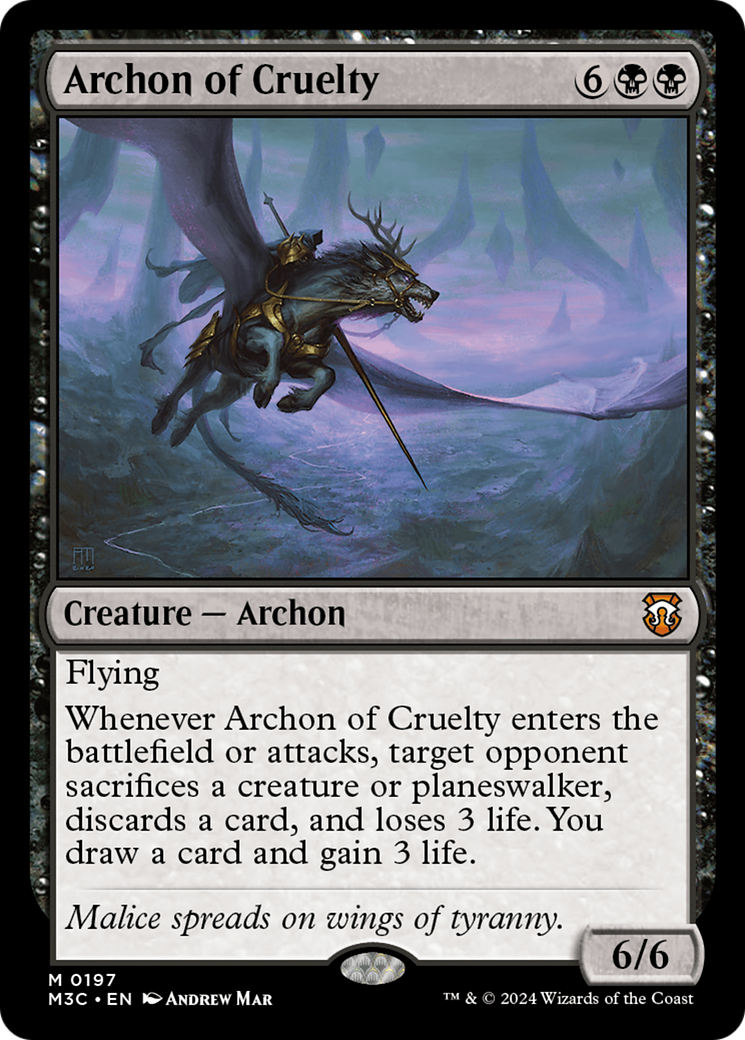 Archon of Cruelty (Ripple Foil) [Modern Horizons 3 Commander] | Total Play