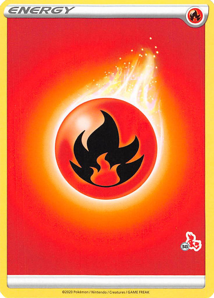Fire Energy (Cinderace Stamp #38) [Battle Academy 2022] | Total Play