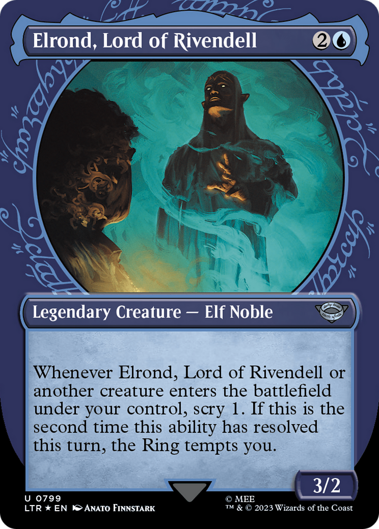 Elrond, Lord of Rivendell (Showcase) (Surge Foil) [The Lord of the Rings: Tales of Middle-Earth] | Total Play