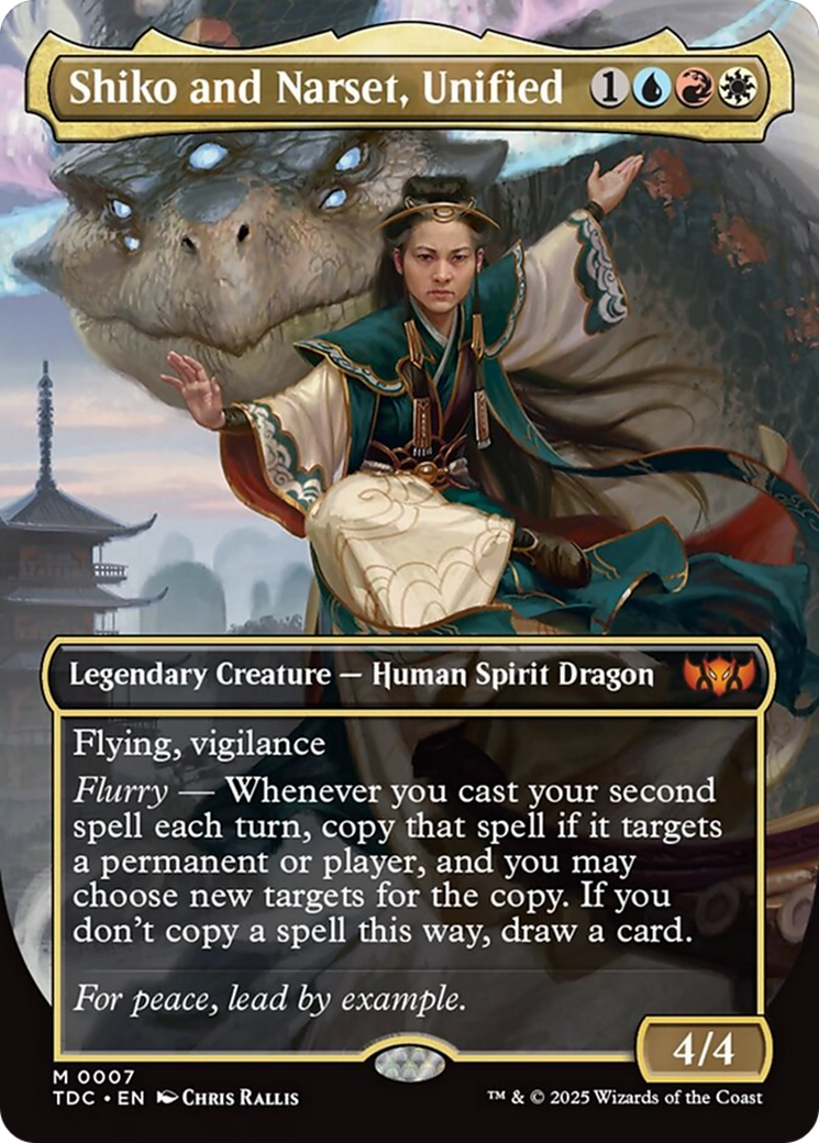 Shiko and Narset, Unified (Borderless) [Tarkir: Dragonstorm Commander] | Total Play