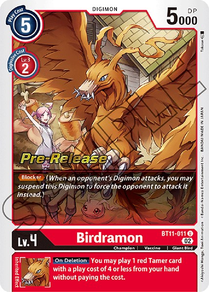 Birdramon [BT11-011] [Dimensional Phase Pre-Release Promos] | Total Play