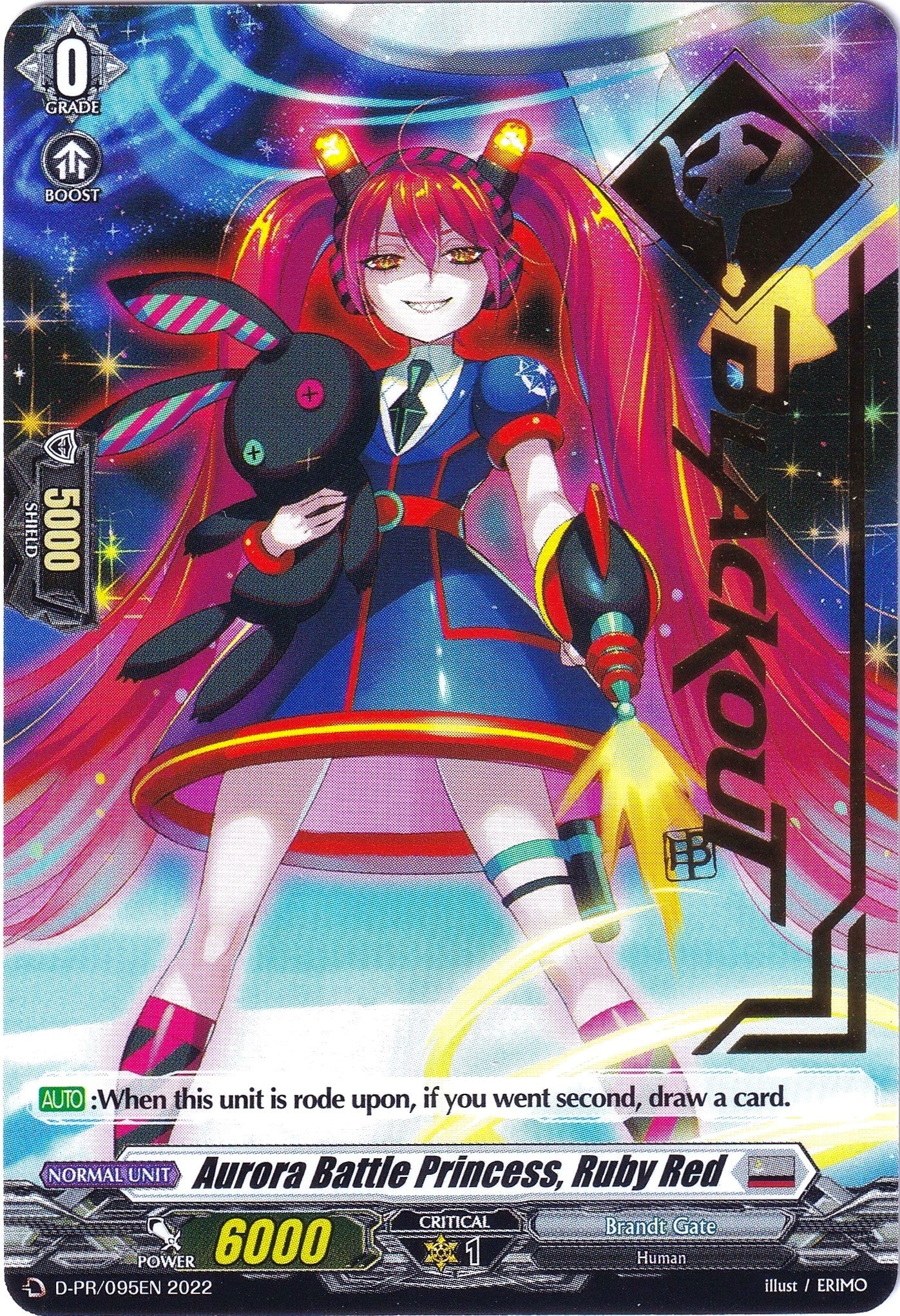 Aurora Battle Princess, Ruby Red (Hot Stamped) (D-PR/095EN 2022) [D Promo Cards] | Total Play