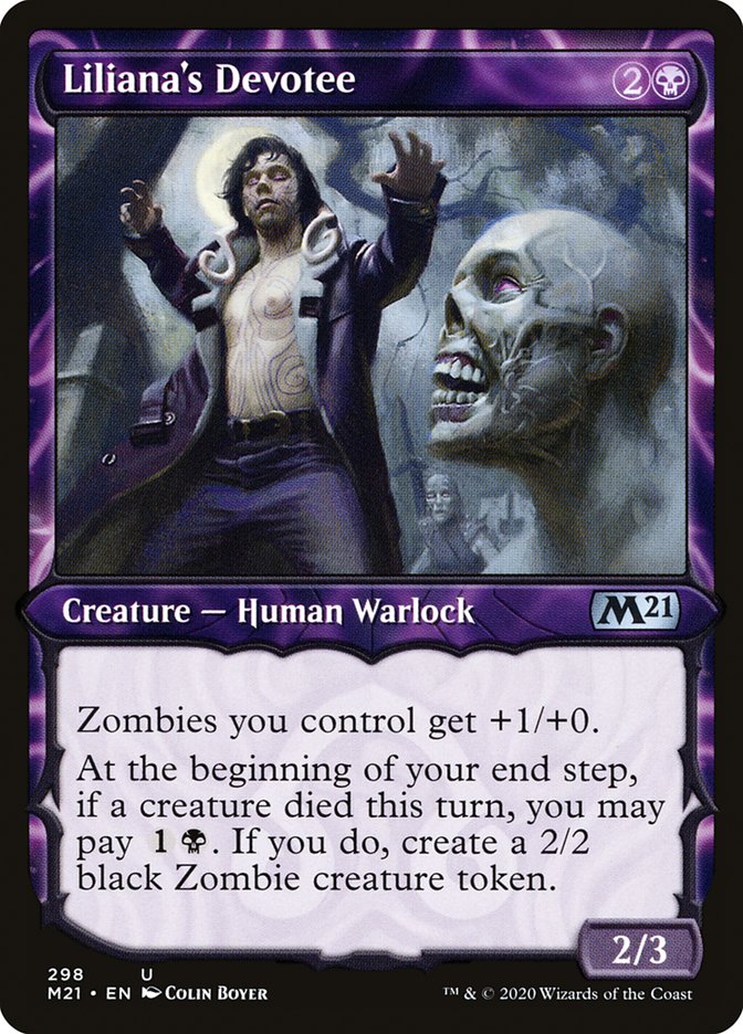 Liliana's Devotee (Showcase) [Core Set 2021] | Total Play