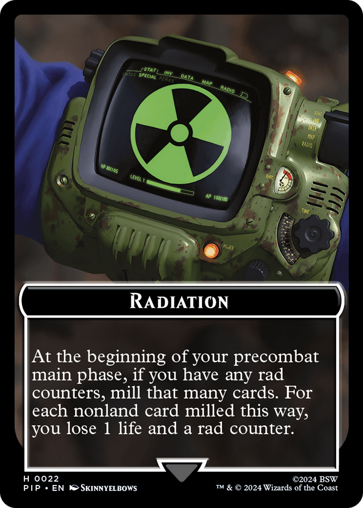 Radiation // Human Soldier Double-Sided Token [Fallout Tokens] | Total Play