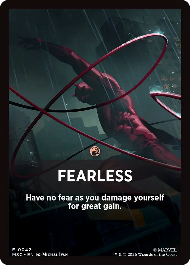 Fearless Theme Card [Marvel Super Heroes Commander] | Total Play