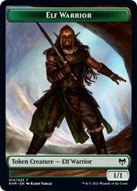 Elf Warrior // Giant Wizard Double-Sided Token [Kaldheim Tokens] | Total Play