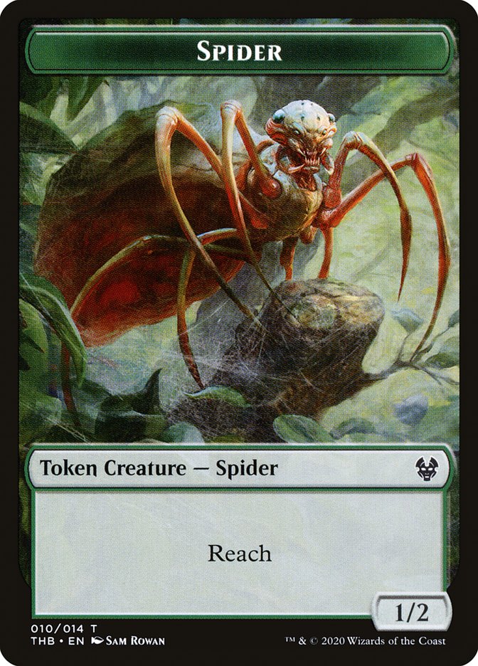 Human Soldier // Spider Double-Sided Token [Theros Beyond Death Tokens] | Total Play