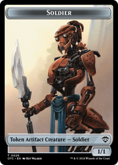 Drake // Soldier (0026) Double-Sided Token [Outlaws of Thunder Junction Commander Tokens] | Total Play