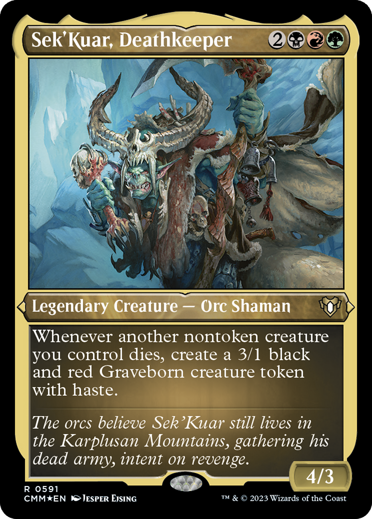 Sek'Kuar, Deathkeeper (Foil Etched) [Commander Masters] | Total Play