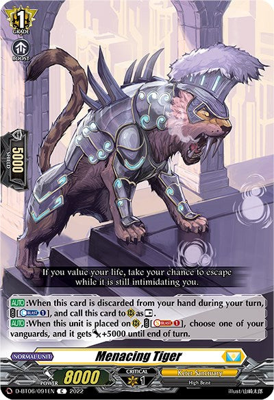 Menacing Tiger (D-BT06/091EN) [Blazing Dragon Reborn] | Total Play