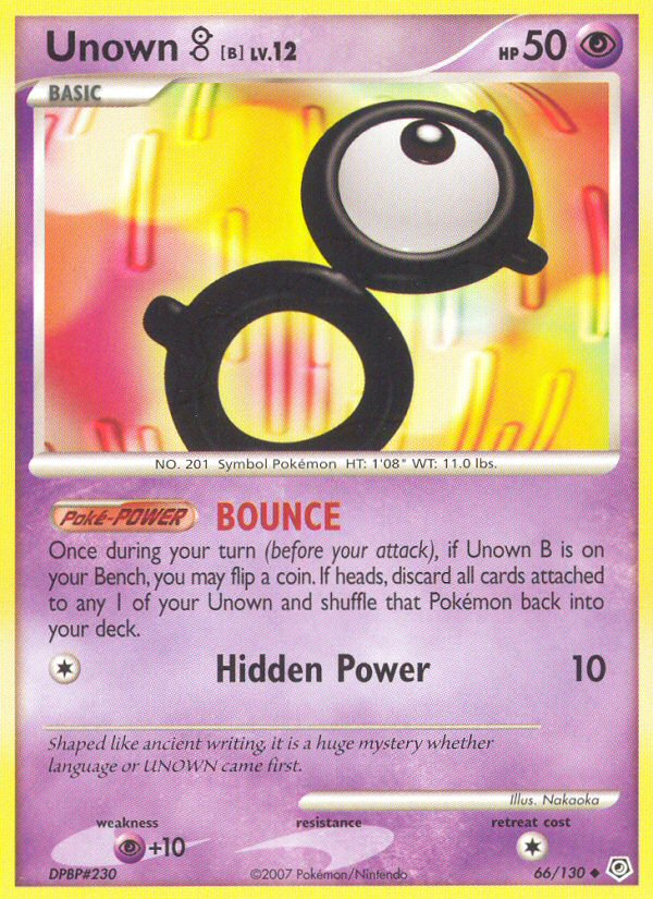 Unown B (66/130) [Diamond & Pearl: Base Set] | Total Play