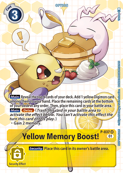 Yellow Memory Boost! [P-037] (Box Promotion Pack - Next Adventure) [Promotional Cards] | Total Play