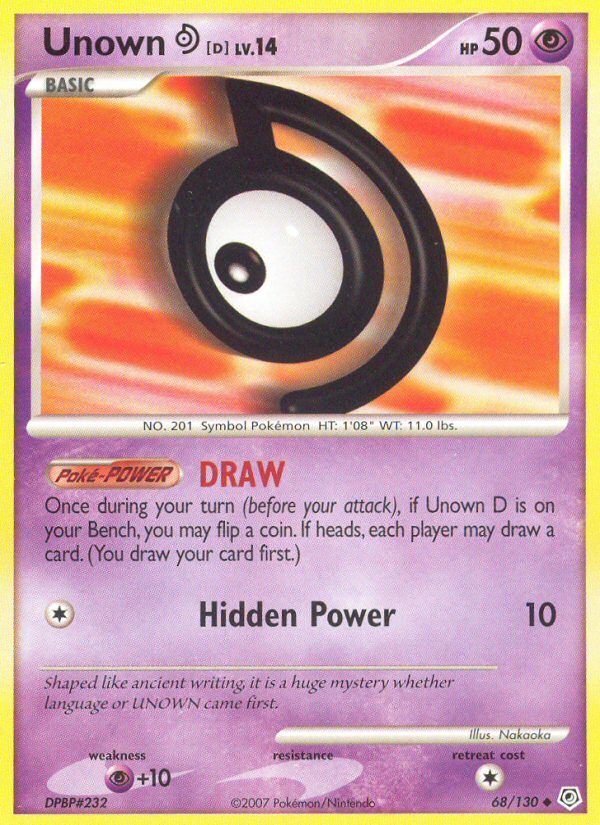 Unown D (68/130) [Diamond & Pearl: Base Set] | Total Play