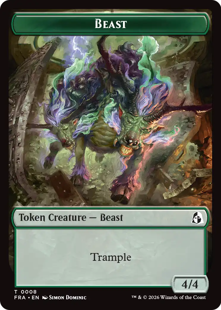 Forest Tentacle // Beast Double-Sided Token [Reality Fracture Tokens] | Total Play