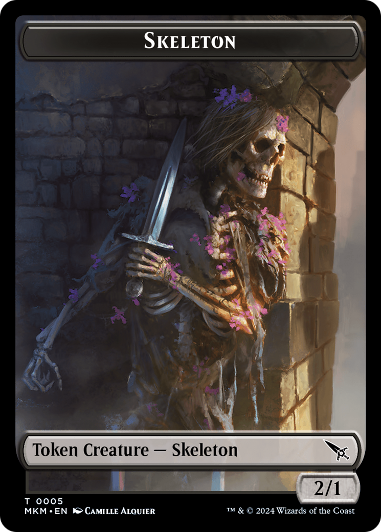 Detective // Skeleton Double-Sided Token [Murders at Karlov Manor Tokens] | Total Play