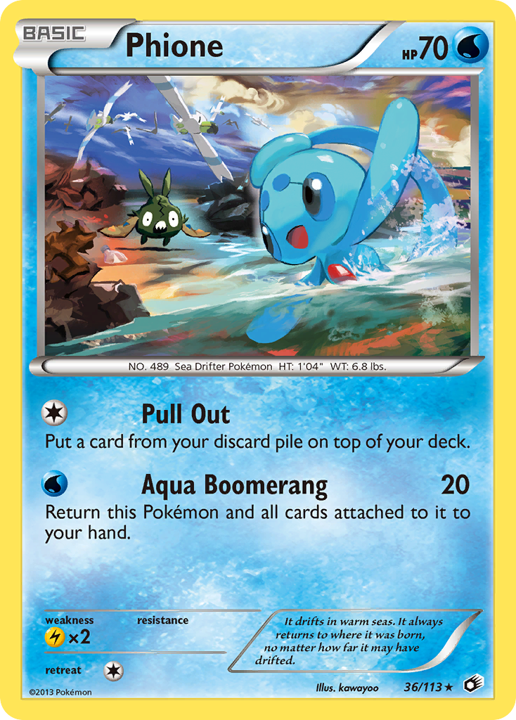 Phione (36/113) [Black & White: Legendary Treasures] | Total Play