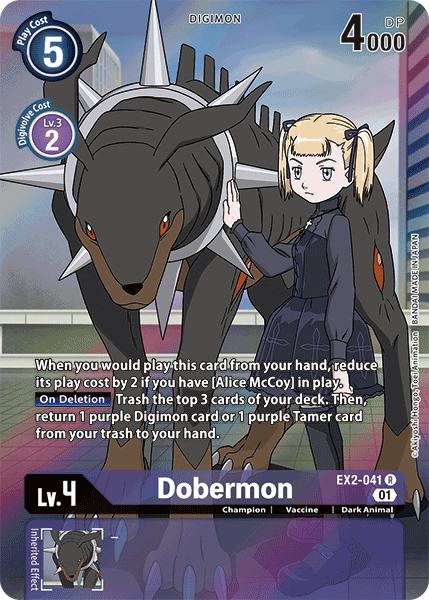 Dobermon [EX2-041] (Alternate Art) [Digital Hazard] | Total Play