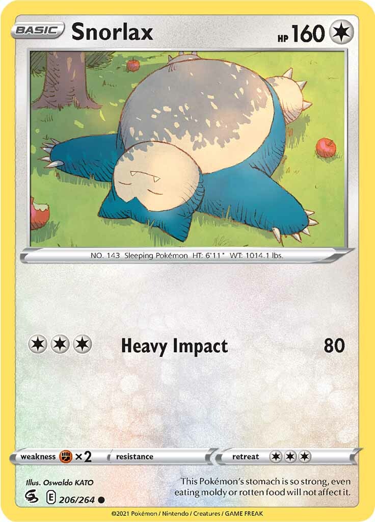 Snorlax (206/264) [Sword & Shield: Fusion Strike] | Total Play