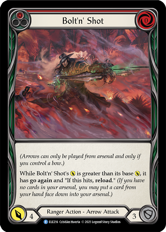 Bolt'n' Shot (Red) [ELE216] (Tales of Aria)  1st Edition Rainbow Foil | Total Play