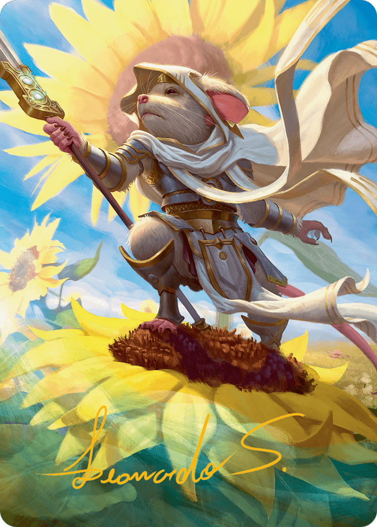 Elspeth, Sun's Champion Art Card (Gold-Stamped Signature) [Bloomburrow Art Series] | Total Play