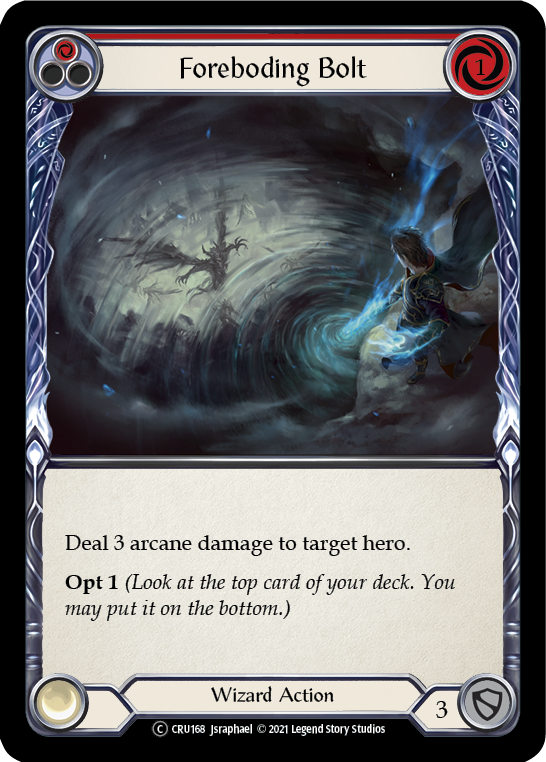 Foreboding Bolt (Red) [U-CRU168] (Crucible of War Unlimited)  Unlimited Rainbow Foil | Total Play