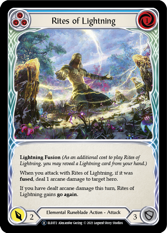 Rites of Lightning (Blue) [U-ELE072] (Tales of Aria Unlimited)  Unlimited Rainbow Foil | Total Play