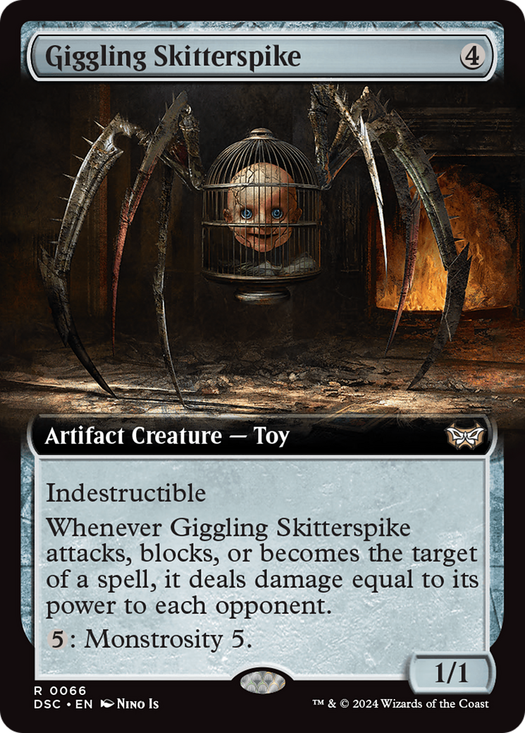 Giggling Skitterspike (Extended Art) [Duskmourn: House of Horror Commander] | Total Play