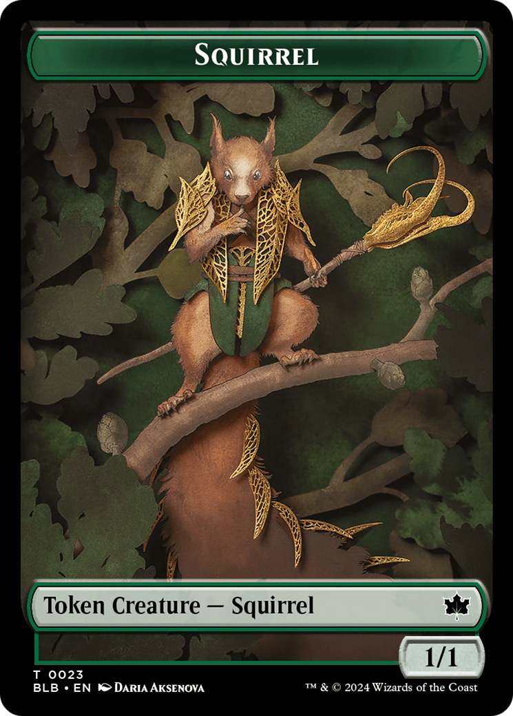 Squirrel // Food Double-Sided Token [Bloomburrow Tokens] | Total Play
