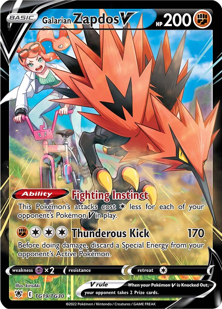 Galarian Zapdos V (TG19/TG30) [Sword & Shield: Astral Radiance] | Total Play