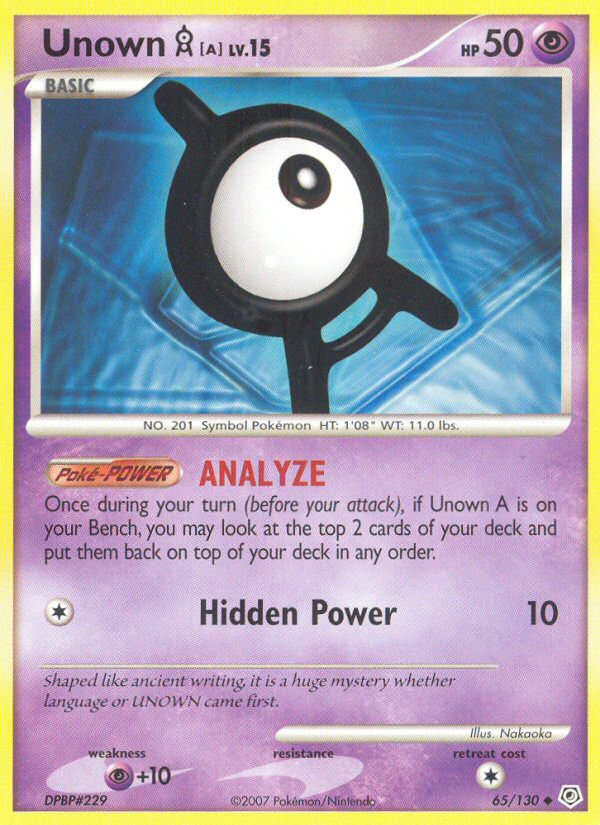 Unown A (65/130) [Diamond & Pearl: Base Set] | Total Play