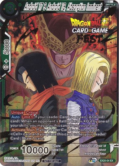 Android 17 & Android 18, Absorption Imminent (Card Game Fest 2022) (EX20-04) [Tournament Promotion Cards] | Total Play