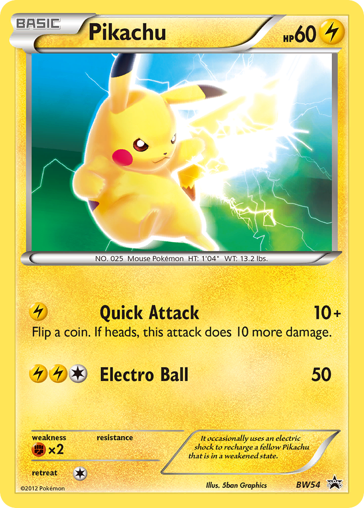Pikachu (BW54) [Black & White: Black Star Promos] | Total Play