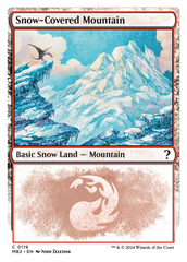 Snow-Covered Mountain (White Border) [Mystery Booster 2] | Total Play