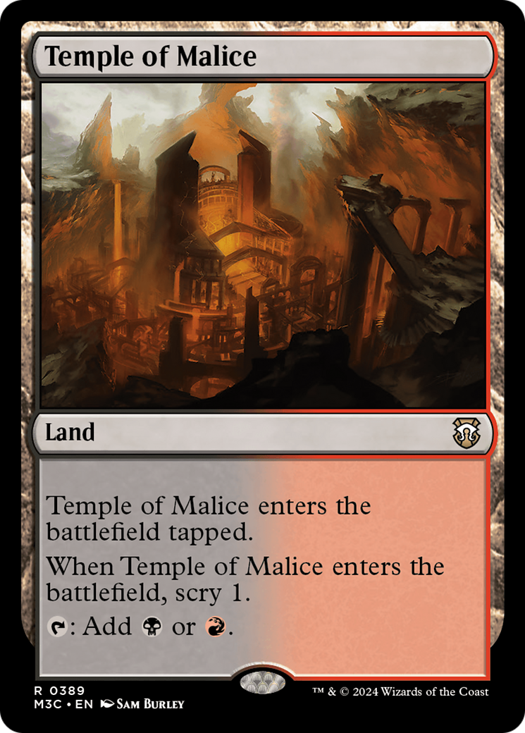 Temple of Malice (Ripple Foil) [Modern Horizons 3 Commander] | Total Play