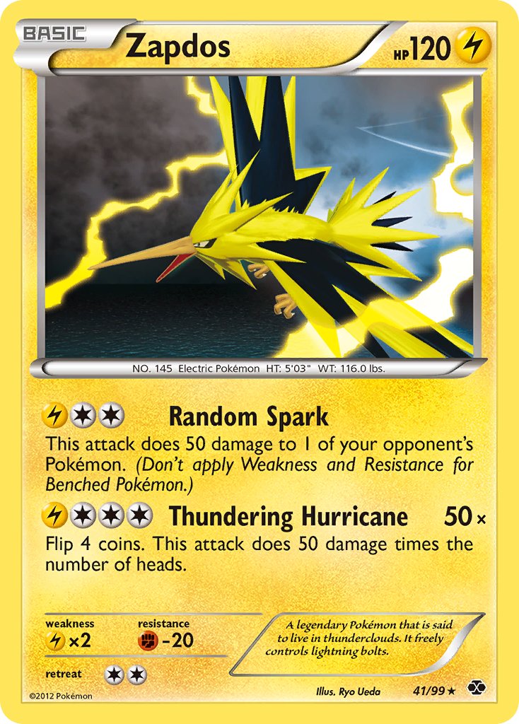 Zapdos (41/99) (Blister Exclusive) [Black & White: Next Destinies] | Total Play