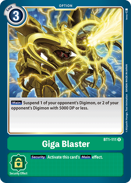 Giga Blaster [BT1-111] [Release Special Booster Ver.1.0] | Total Play
