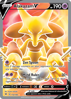 Alakazam V (172/185) [Sword & Shield: Vivid Voltage] | Total Play