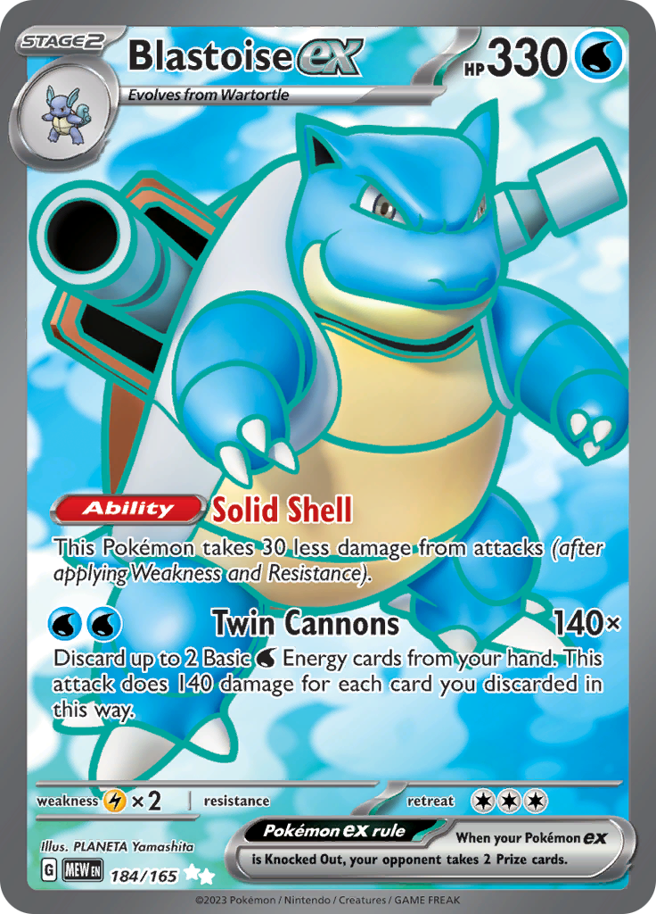 Blastoise ex (184/165) [Scarlet & Violet: 151] | Total Play