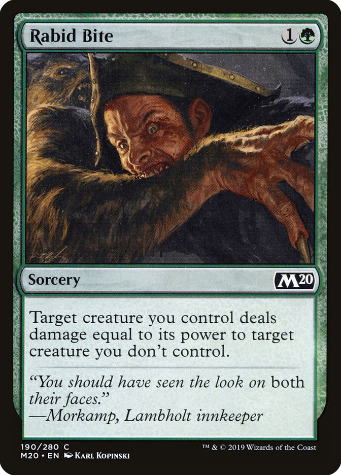 Rabid Bite [Core Set 2020] | Total Play